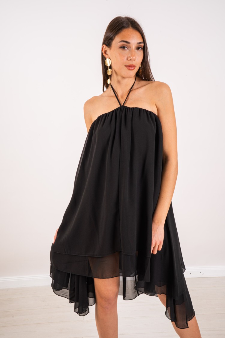 asymmetrisches monyes Kleid mit Nackenspitze asymmetrisches monyes Kleid mit Nackenspitze asymmetrisches monyes Kleid mit Spitze