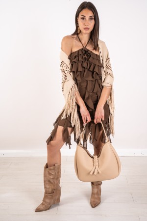 capa Holly en Ecocamoscus con Fringes capa Holly en Ecocamoscus con Fringes capa Holly en Ecocamoscus con Fringes