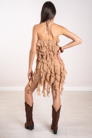 katia Kleid mit Wellen und Nackenspitze Katia Kleid mit Wellen und Nackenspitze Katia Kleid mit Wellen und Spitzenhals