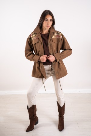 chaqueta de Valeria con lentejuelas y chaqueta de valeria con secadores con lentejuelas y conjuntos de chaqueta de valeria con l