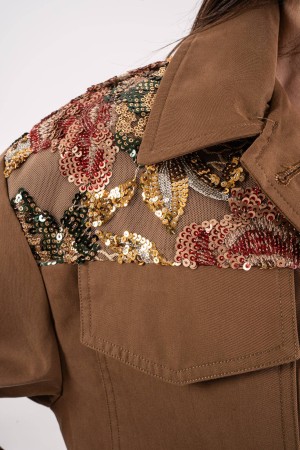 valeria-Jacke mit Pailletten und Kordelzug-Valeria-Jacke mit Pailletten und Tunnelzug-Valeria-Jacke mit Pailletten und Kordelzug