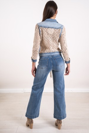 giacca west in pizzo e denim  giacca west in pizzo e denim  giacca west in pizzo e denim