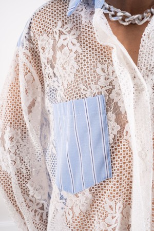 milan lace shirt in lace milan lace shirt in lace