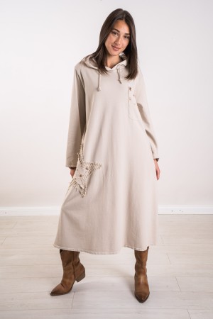 sonnenblumenkleid mit Kapuze und Pailletten-Sonnenblumenkleid mit Kapuze und Pailletten-Sonnenblumenkleid mit Kapuze und Paillet