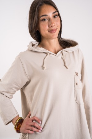 sonnenblumenkleid mit Kapuze und Pailletten-Sonnenblumenkleid mit Kapuze und Pailletten-Sonnenblumenkleid mit Kapuze und Paillet