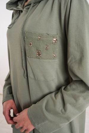 abito lungo girasole con cappuccio e paillettes  abito lungo girasole con cappuccio e paillettes  abito lungo girasole con ca...