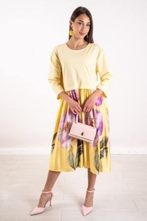 tulip dress with satin satin skirt Tulip dress with satin satin skirt Tulip dress with fantasy satin skirt