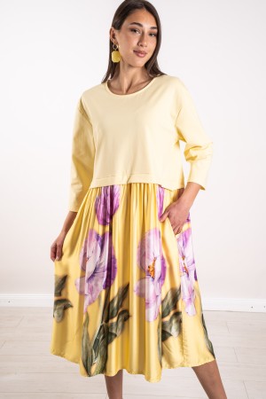 tulip dress with satin satin skirt Tulip dress with satin satin skirt Tulip dress with fantasy satin skirt