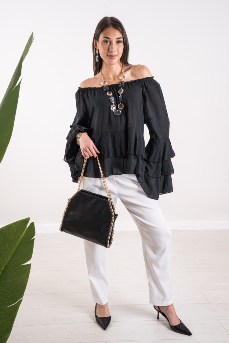 blusa de menta con blusa de menta de lavabos con blusa de menta de volante con flotes