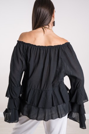 blusa menta con balze blusa menta con balze blusa menta con balze