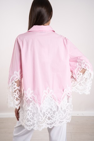 chemise en Alberta avec insert de dentelle Alberta Shirt avec insert de dentelle T-shirt Alberta avec insert de dentelle