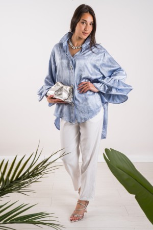 camisa Elizabeth con volantes en la camisa de manga Elisabeth con volantes en la camisa de manga Elisabetta con volantes en el .