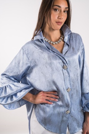 camicia elisabetta con ruches sulla manica  camicia elisabetta con ruches sulla manica  camicia elisabetta con ruches sulla m...