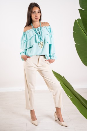 blusa de Clarissa con Blusa Ruches Clarissa con Blusa Ruches Clarissa Con Ruches