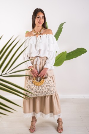 blusa de Clarissa con Blusa Ruches Clarissa con Blusa Ruches Clarissa Con Ruches