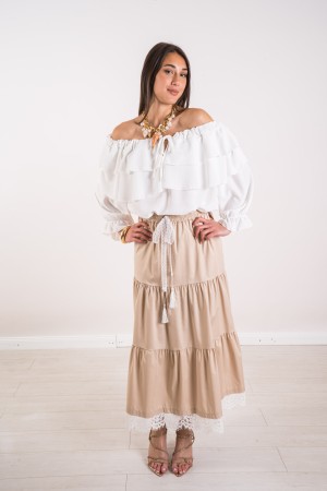 blusa clarissa con ruches  blusa clarissa con ruches  blusa clarissa con ruches