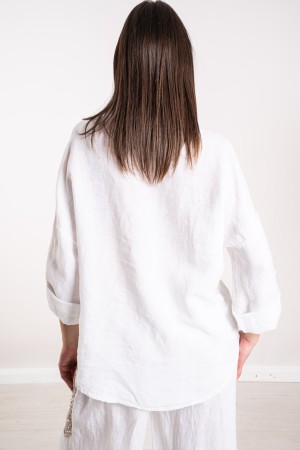 ischia Shirt in Leinen mit Pailletten Ischia Shirt in Leinen mit Pailletten Ischia Shirt in Leinen mit Pailletten