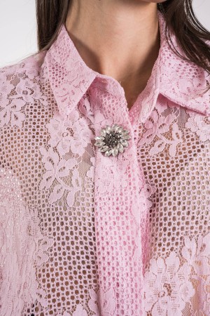 lace Lola Shirt with Rhinestone Buttons Lace Lola Shirt with Rhinestone Buttons Loce Lola Shirt with Buttons in ... \ t.