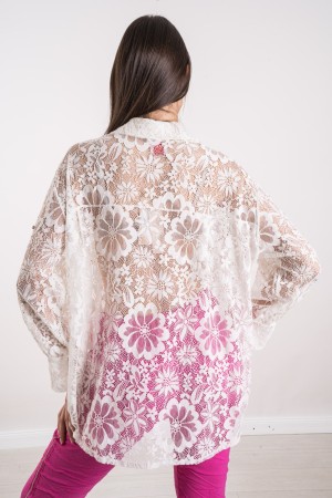 miriam Lace Shirt mit Strass Miriam-Hemd in der Spitze mit Strass Miriam-Hemd in der Spitze mit Strasssteinen