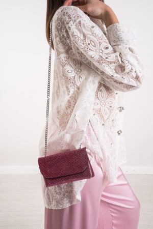 camicia soraya in pizzo con strass  camicia soraya in pizzo con strass  camicia soraya in pizzo con strass