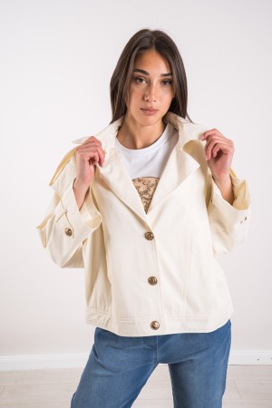 veste crème avec boutons Gold Jacket Cream avec boutons d'or Veste crème avec boutons d'or