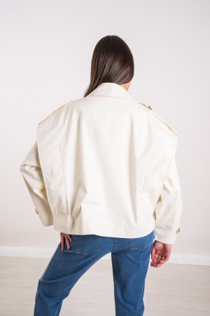 chaqueta de crema con botones de chaqueta de oro con botones de oro chaqueta crema con botones de oro