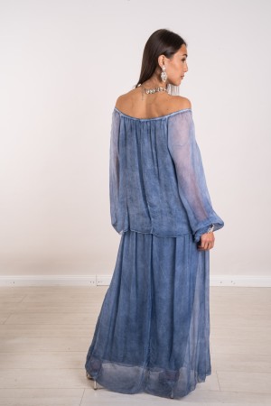 robe de soie Monica avec broderie et paillettes Silk Monica Robe avec broderie et paillettes Robe de Silk Monica avec broderie e