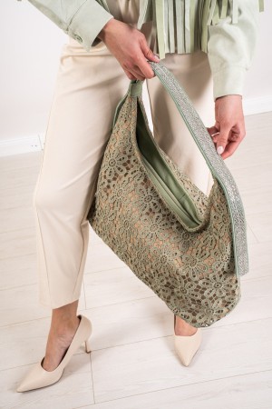 claudia bag in Raffia with lace Claudia bag in Raffia with lace Claudia bag in Raffia with lace