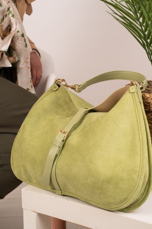 Borsa Nova a spalla in ecocamoscio Borsa Nova a spalla in ecocamoscio Borsa Nova a spalla in ecocamoscio