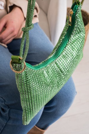 Bolso de hombro con Rhinestone Compartir Bolso de hombro con Rhinestone Compartir Bolso de hombro con Rhinestones