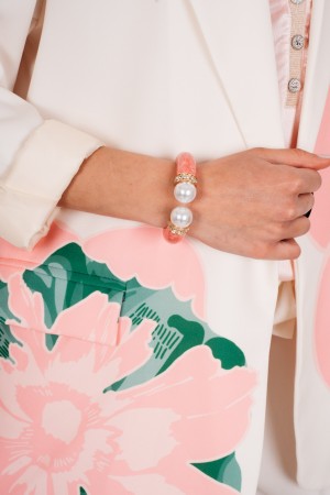 Pulsera rígida MIRA con perlas rígidas de pulsera MIRA con PERLA PULSER MIRA PULSERA CON PERLAS