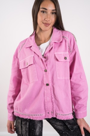 weiße Jacke mit weißen Jacke Ketten mit weißen Jacke Ketten mit Ketten