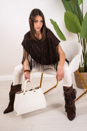 tiffani Jersey mit Tiffani Jersey Fransen mit Fans Jersey mit Fransen