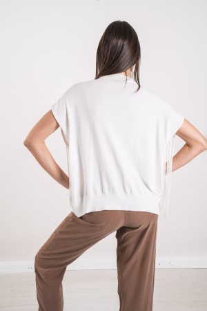 tiffani Jersey mit Tiffani Jersey Fransen mit Fans Jersey mit Fransen