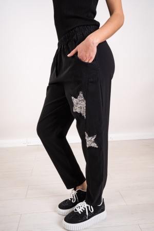 pantalon étoile avec pantalons Star Star avec Séquins Pants Star avec des paillettes