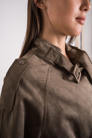 trench Sole en EcoCamoscusio Trench de doble pecho Suela Soltera en Ecocamoscio Trench de doble pecho SUNY en Ecocamoscio Doble 