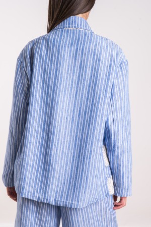 veste Positano Rigata avec broderie et broche Positano Veste à rayures avec broderie et broche Positano Veste Rigata avec broder