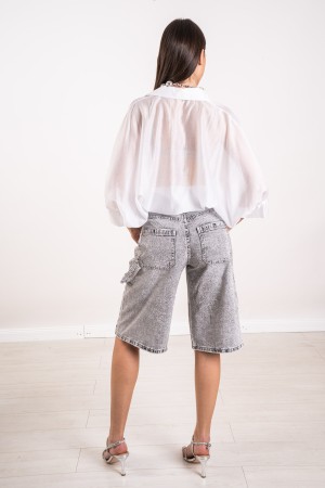 bermuda jeans light with rhinestone jeans bermuda light with rhinestone jeans bermuda light with rhinestones