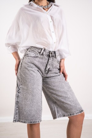 bermuda Jeans Lumière avec strass Jeans Bermuda Lumière avec strass Jeans Bermuda Lumière avec strass