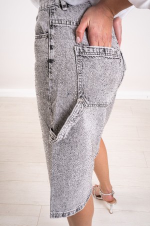 bermuda Jeans Licht mit Strass Jeans Bermuda Licht mit Strass Jeans Bermuda Licht mit Strasssteinen