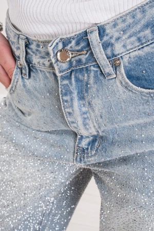 bermuda Jeans Mina avec strass Jeans Bermuda Mina avec strass Jeans Bermuda Mina avec strass