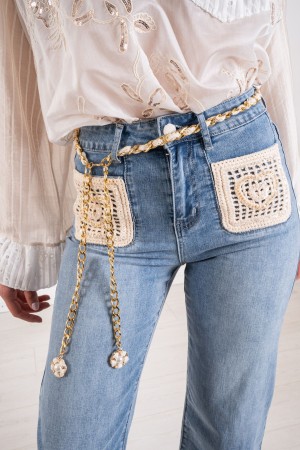 jeans Lola avec poches en jeans macramé lola avec poches en jeans macramé lola avec poches en macrame