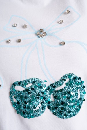 maglia turchesina con paillettes  maglia turchesina con paillettes  maglia turchesina con paillettes