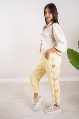 pantalon cardiaque en costume avec strass Heart Pantalons en costume avec strass Heart Pantalon en costume avec strass