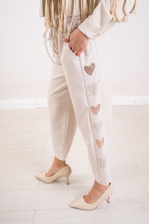 herzhose in Anzug mit Strass-Herzhose in der Klage mit Strass-Herzhose in Anzug mit Strasssteinen