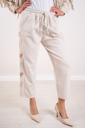 pantalon cardiaque en costume avec strass Heart Pantalons en costume avec strass Heart Pantalon en costume avec strass
