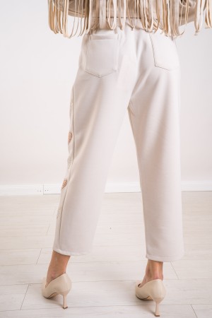 pantalones de corazón en traje con pantalones de corazón de diamantes de imitación en traje con pantalones de corazón de diamant