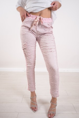 pantalone minerva animalier con strappi in paillettes  pantalone minerva animalier con strappi in paillettes  pantalone miner...