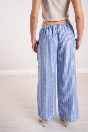 pantalone positano rigato con ricami pantalone positano rigato con ricami pantalone positano rigato con ricami