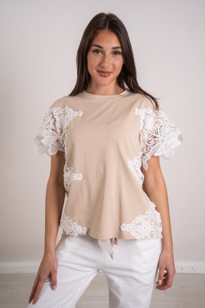 jersey de jazmín con lacio de punto de jasmin con encaje de jazmín con encaje